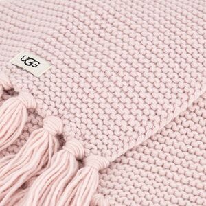 NWT UGG Pink Chunky Knit Scarf with Fringe